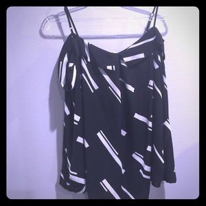Black and white blouse